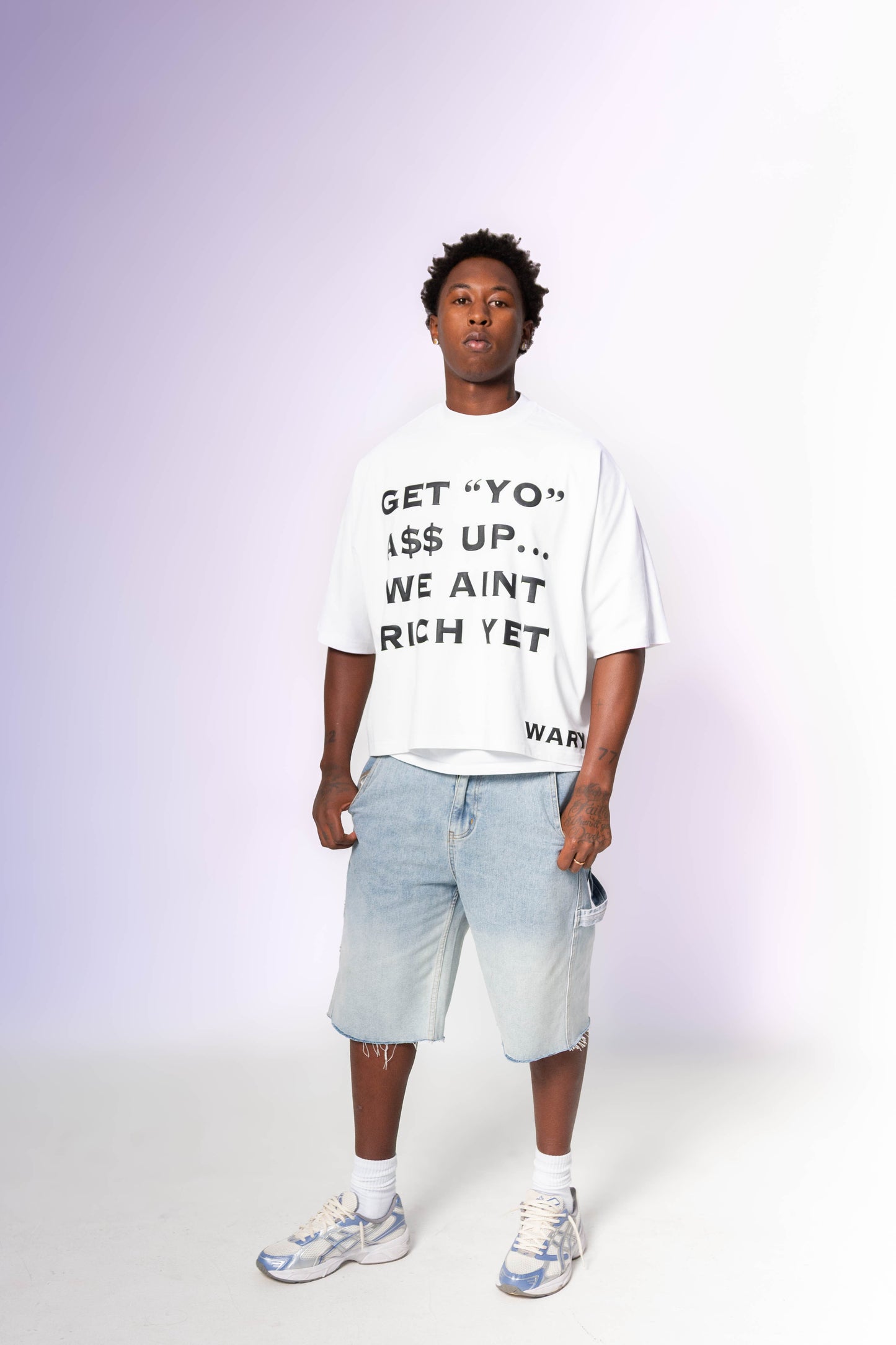 WHITE GET “YO” A$$ UP TEE