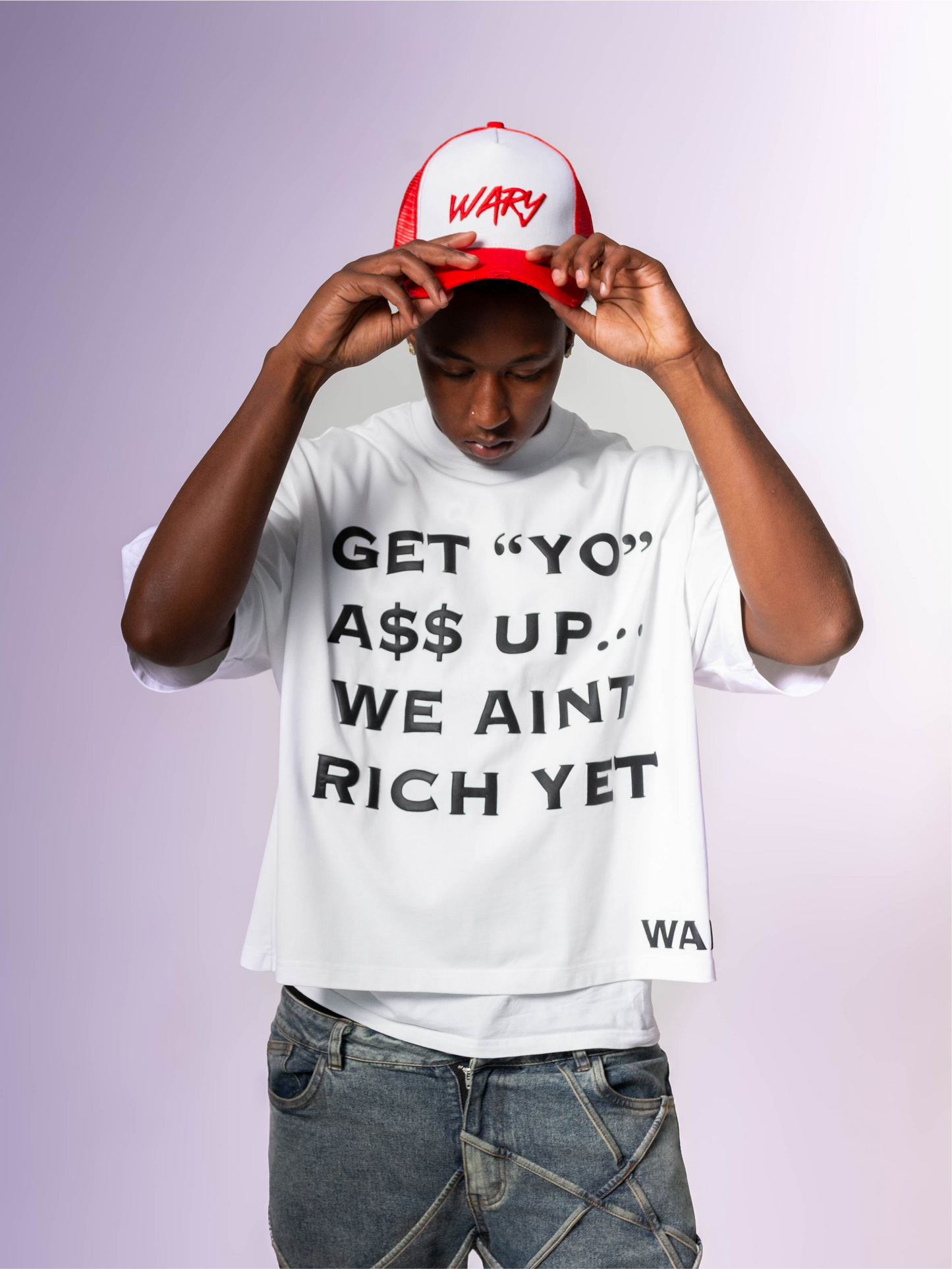 WHITE GET “YO” A$$ UP TEE
